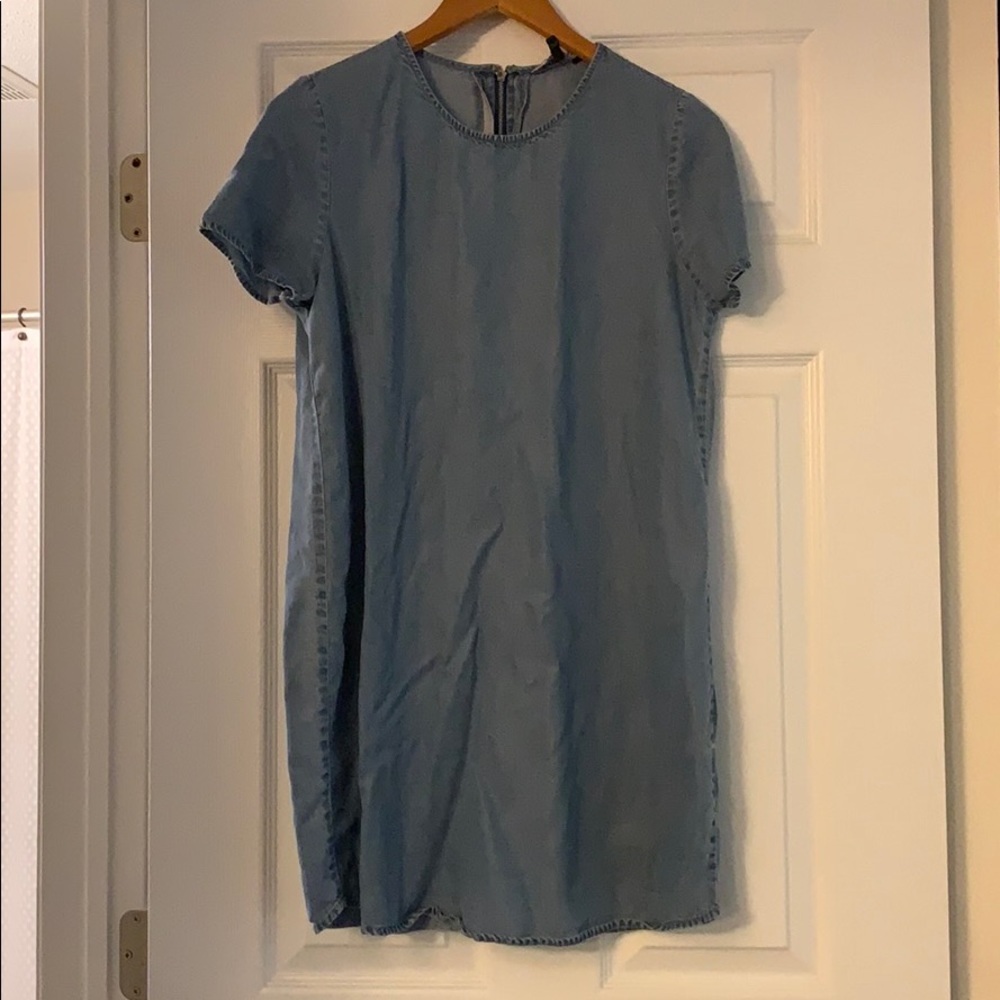 Faux Blue Denim Dress